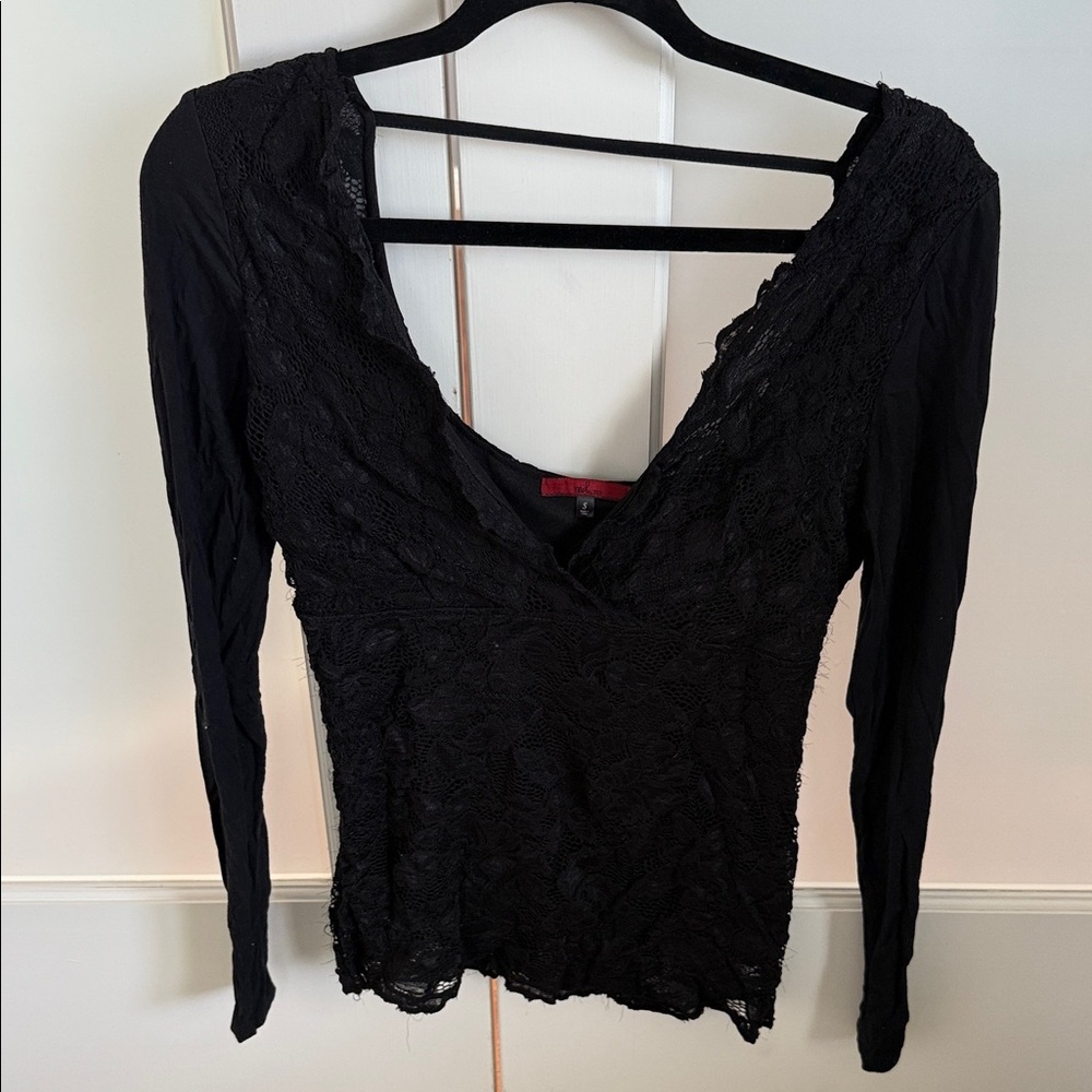 BKE Black Lace Blouse